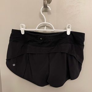 Black lululemon speed up shorts